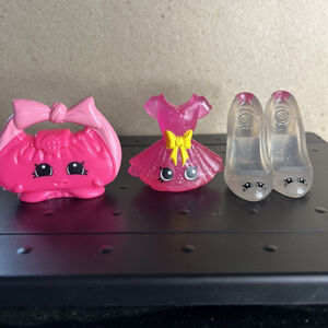 McDonald’s Shopkins 2013 Set Of 3 Shoes-Dress-purse